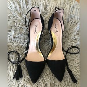 Qupid black heels size 9